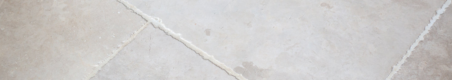 white limestone tiles