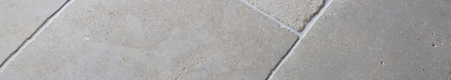 grey limestone paving
