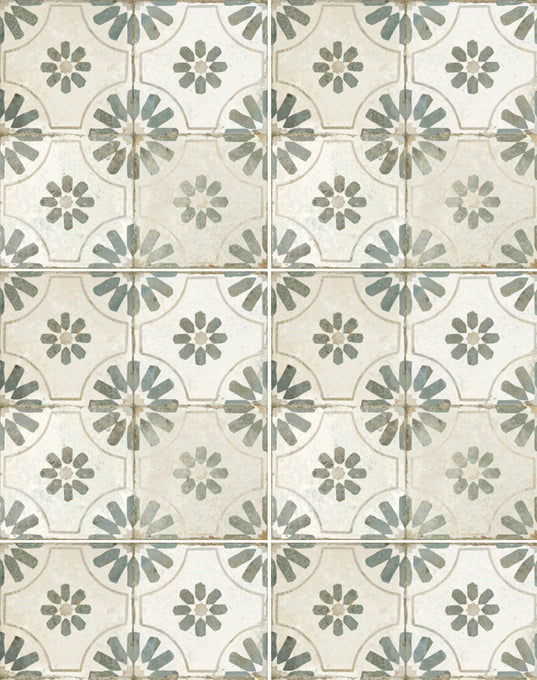 Penrose Sage Patterned Ceramic Tiles