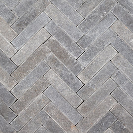 herringbone brick paving