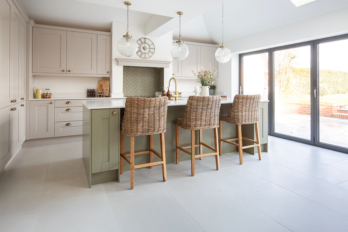 Concrete effect tiles