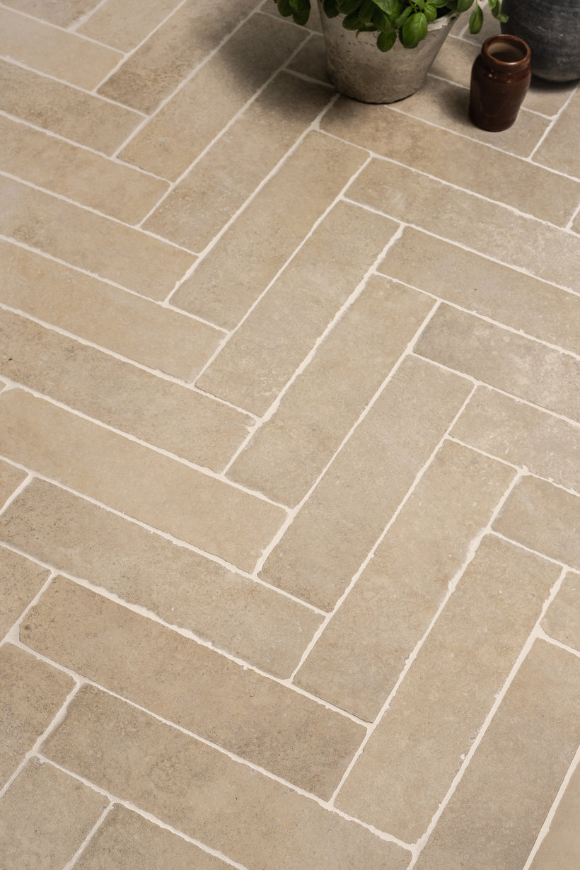 Alnwick Beige Rustic Edge Porcelain Brick Tiles