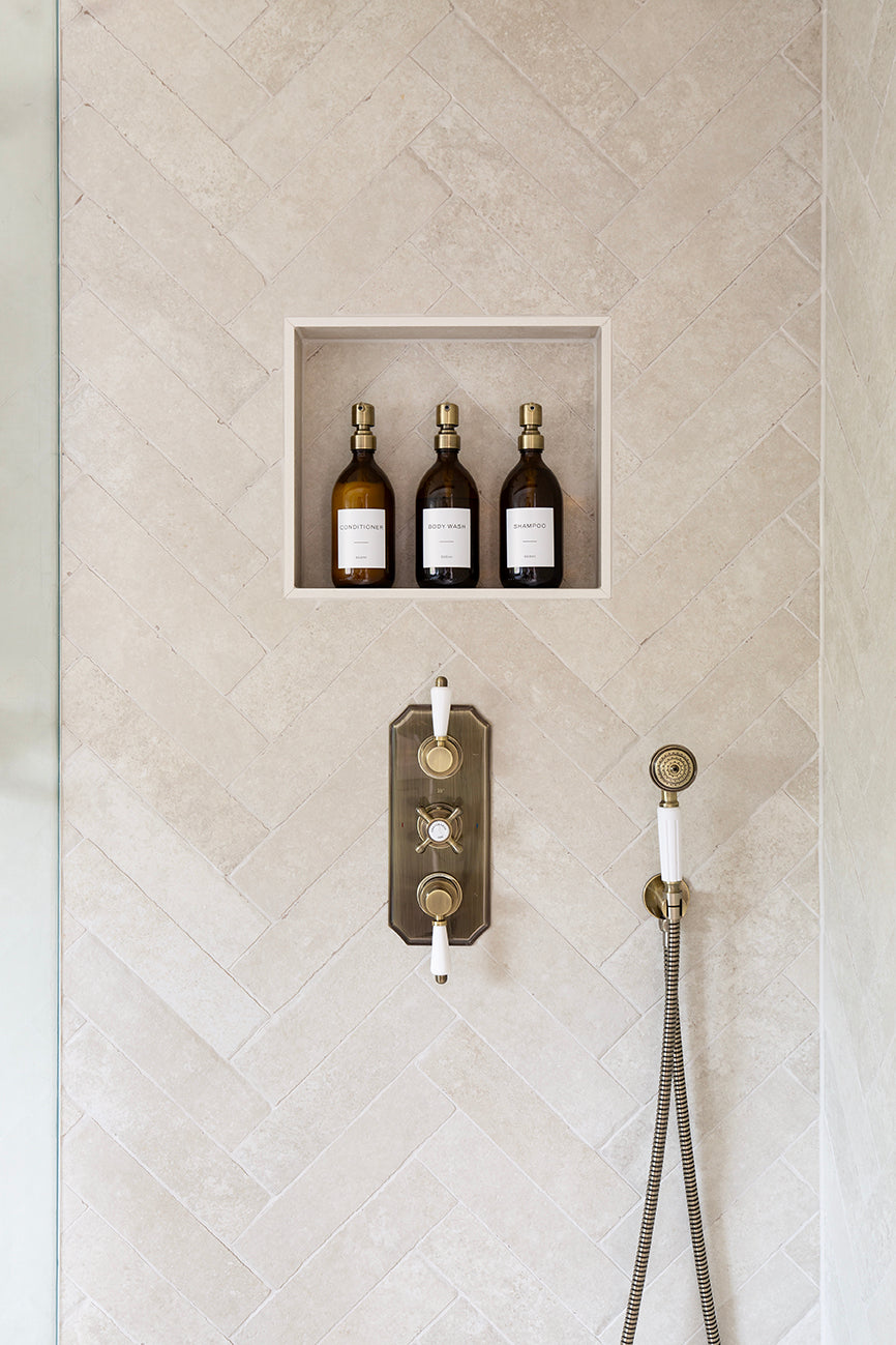 Alnwick Ivory Distressed Edge Porcelain Brick Tiles