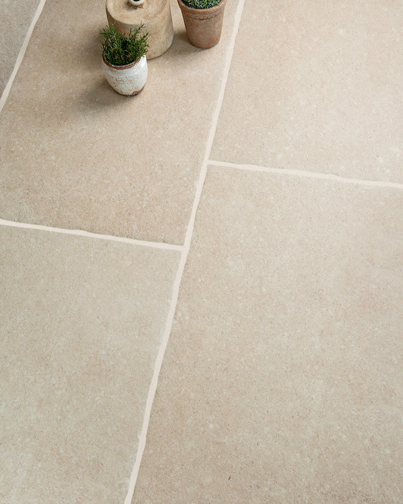 Ancroft Beige Stone Effect Porcelain Tiles
