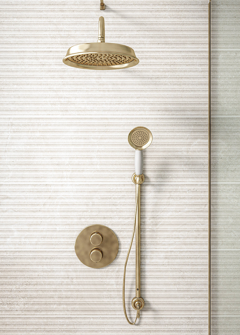 Arlet Cloud Travertine Effect Fluted Wall Tiles