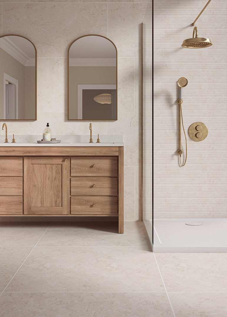 Arlora Ivory Stone Effect Wall Tiles