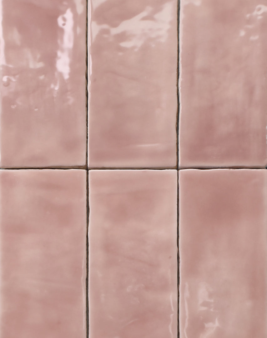 Job Lot 4m2 - Arta Rosewater Gloss Brick Tiles