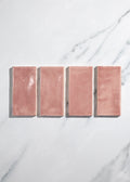 Job Lot 4m2 - Arta Rosewater Gloss Brick Tiles