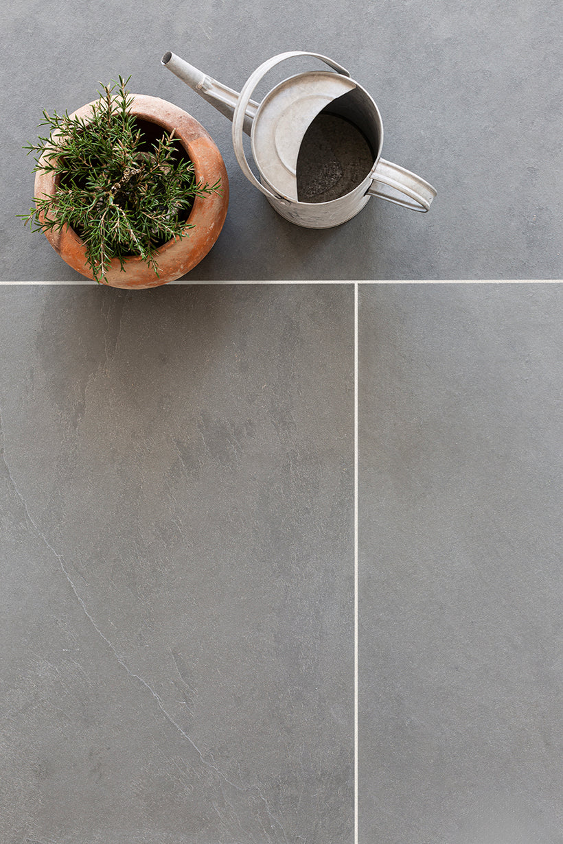 Brazilian Grey Natural Slate Pavers Closeup