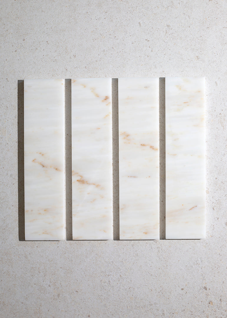 Carrara Oro Honed Marble Metro Tiles