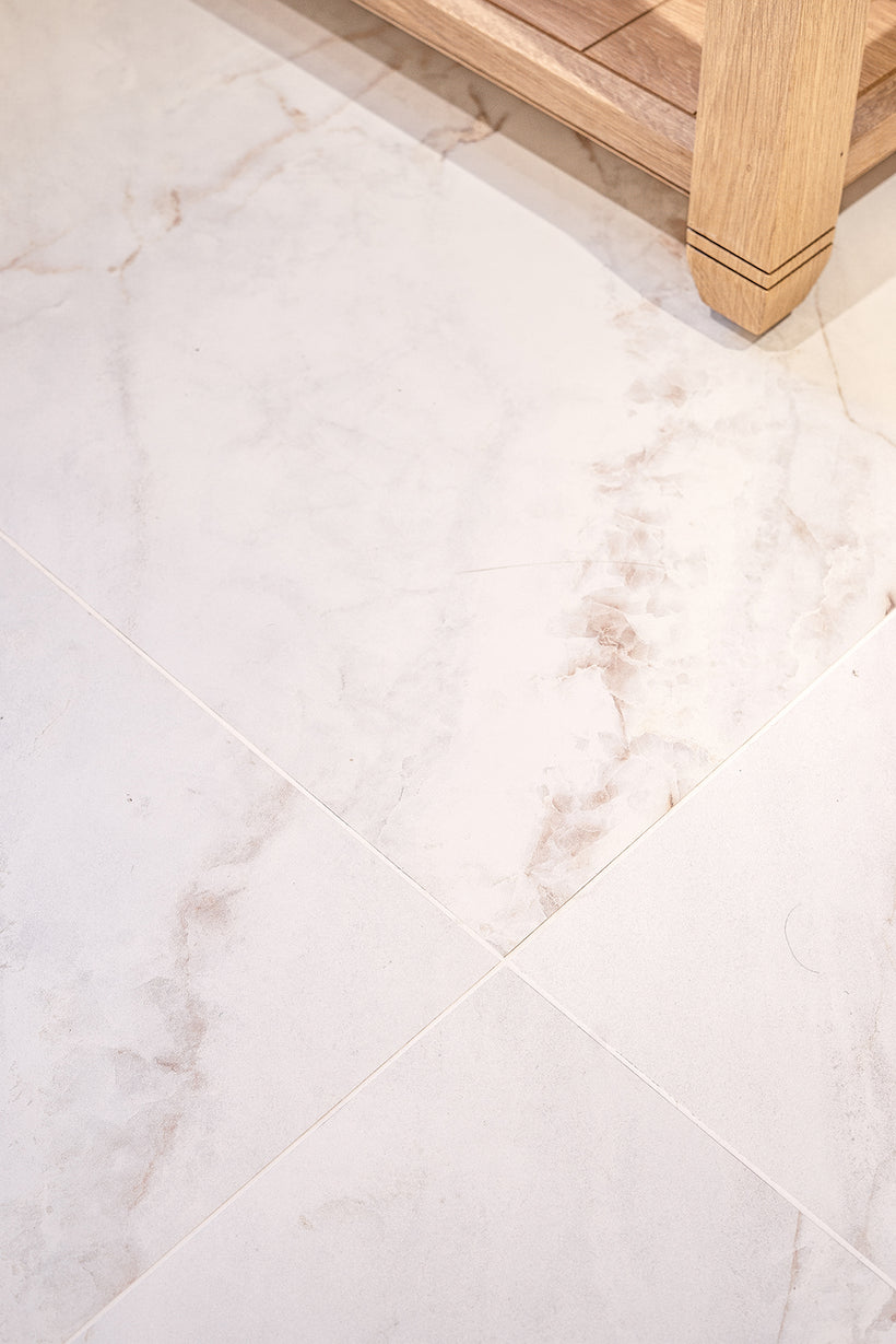 Carrara Rosa Pink Shaped Marble Effect Tiles