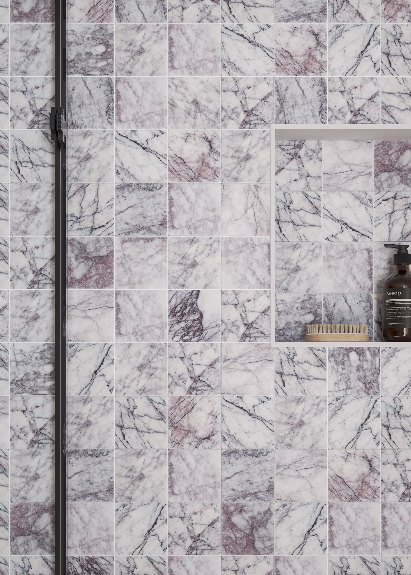 Carrara Viola Dusk Tumbled Marble Tiles