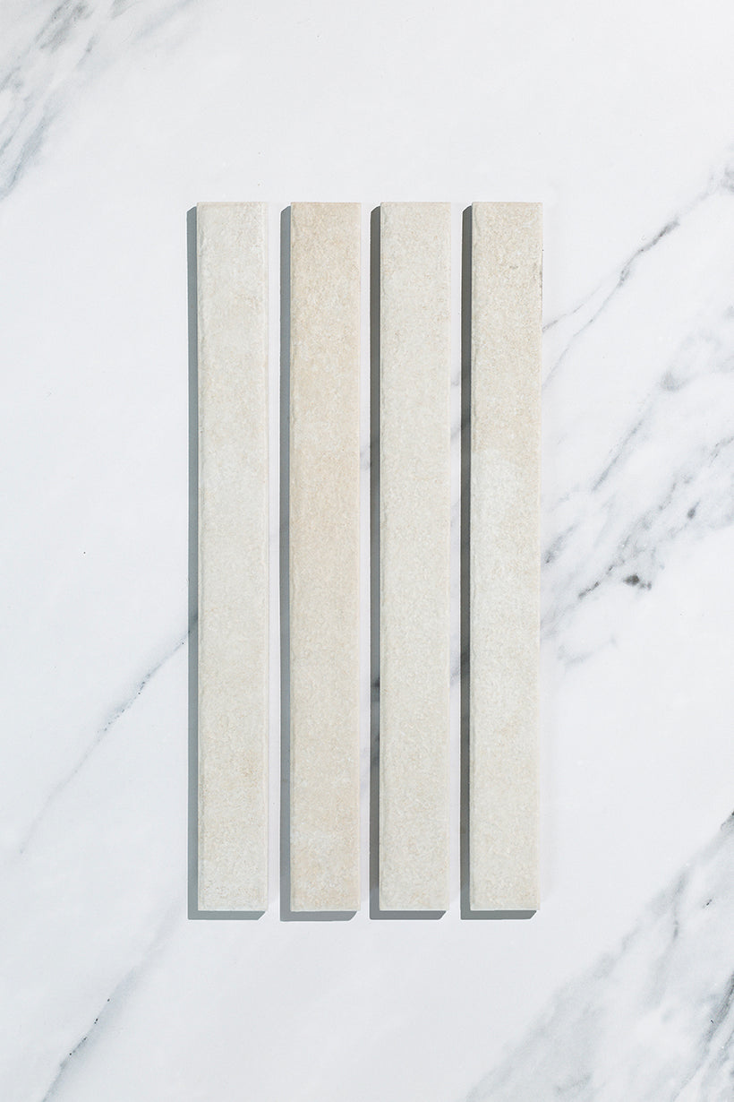 Castello Ivory Tumbled Herringbone Porcelain Tiles