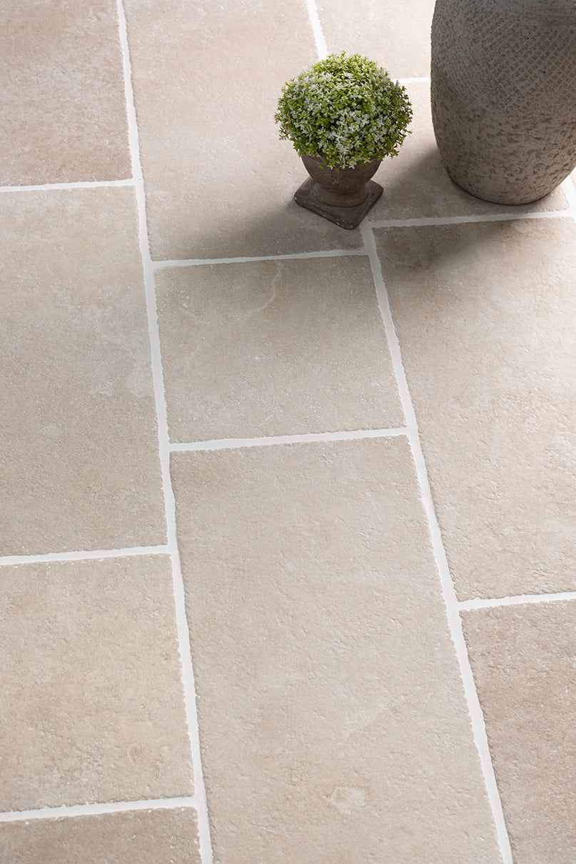 Castello Sand Tumbled Porcelain Tiles