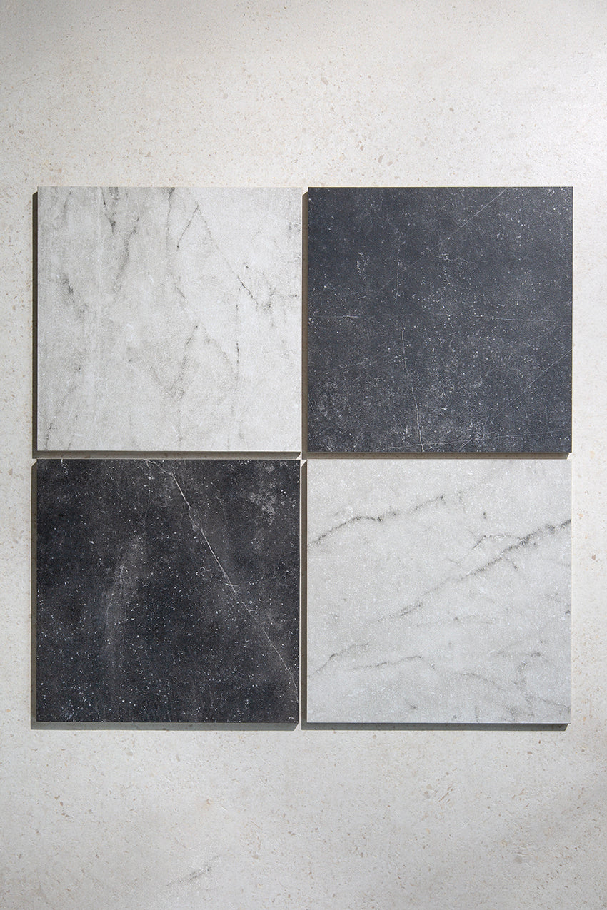 Chalfont Antiqued White Marble Effect Tiles