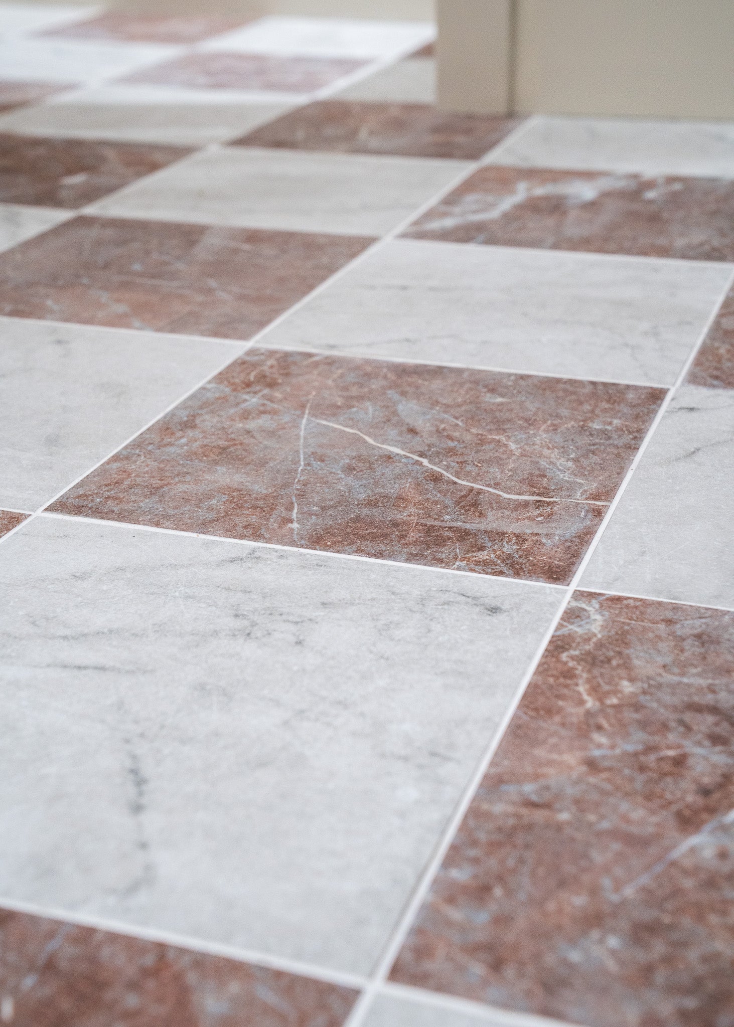 Chalfont Antiqued Red Marble Effect Tiles