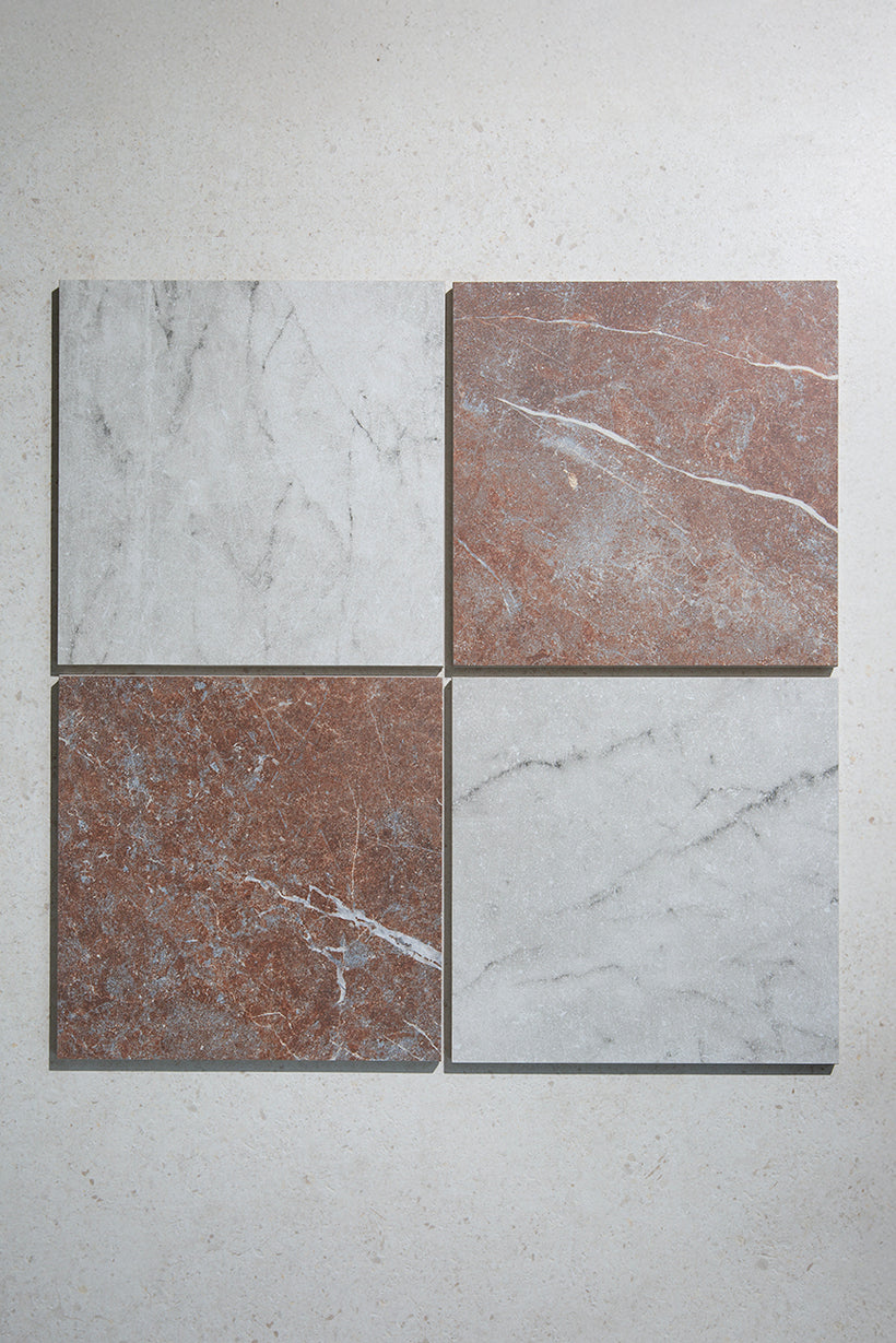 Chalfont Antiqued Red Marble Effect Tiles