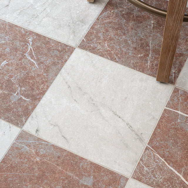 Chalfont Antiqued Red Marble Effect Tiles