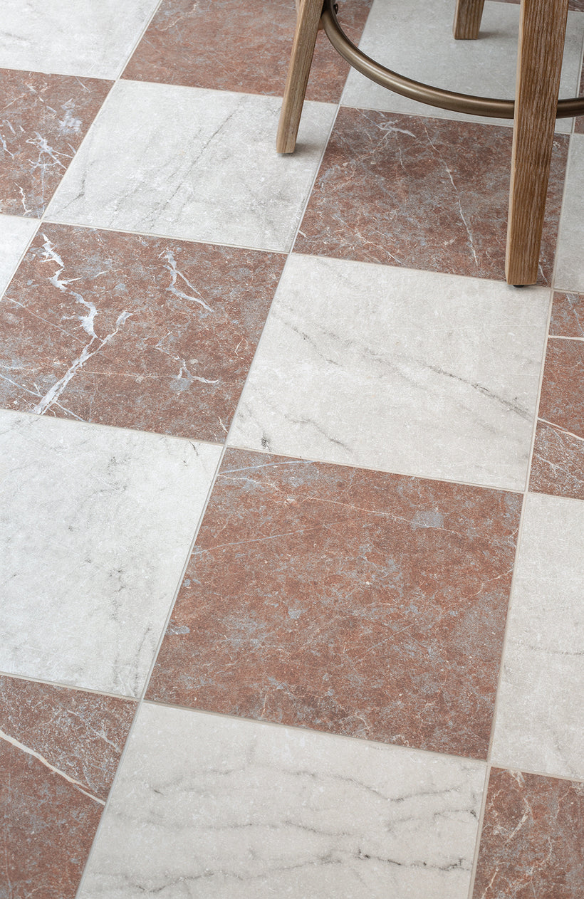 Chalfont Antiqued Red Marble Effect Tiles