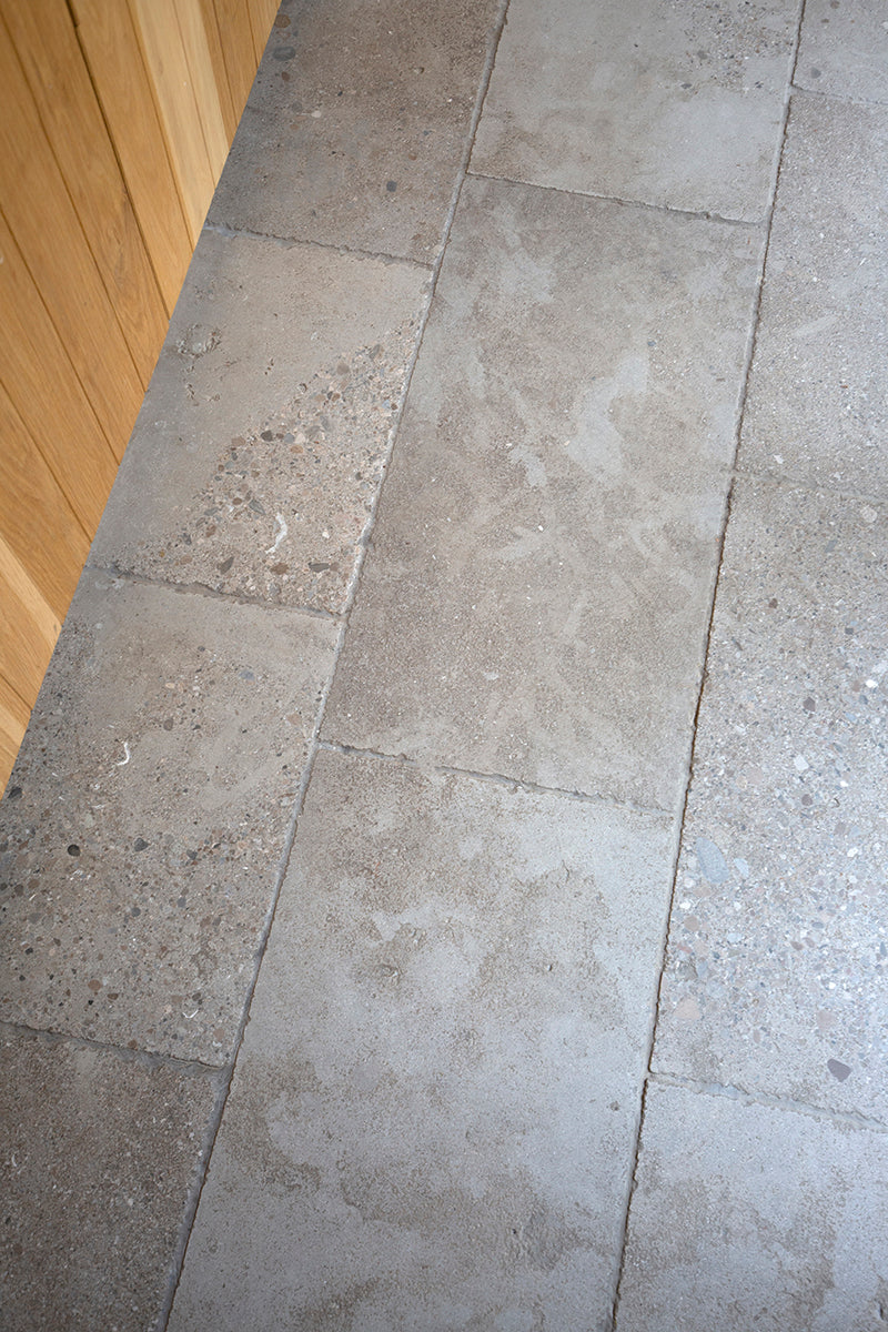 Clermont Gris® Aged-Tumbled Limestone Tiles