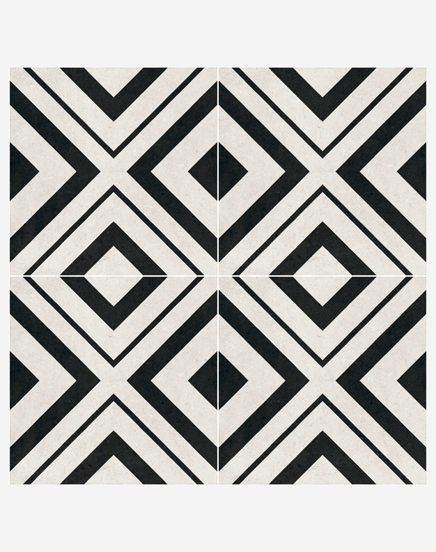 White Patterned Tiles, Floor & Wall Tiles, Quorn Stone
