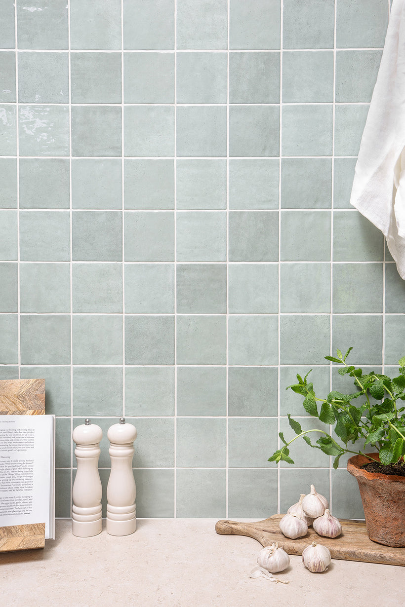 Crilly Powder Blue Decorative Porcelain Tiles