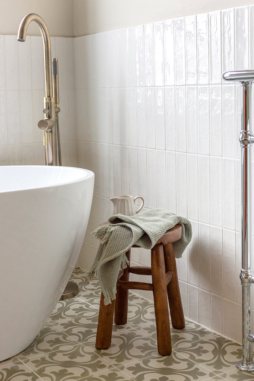 Zellige White Gloss Metro Tiles