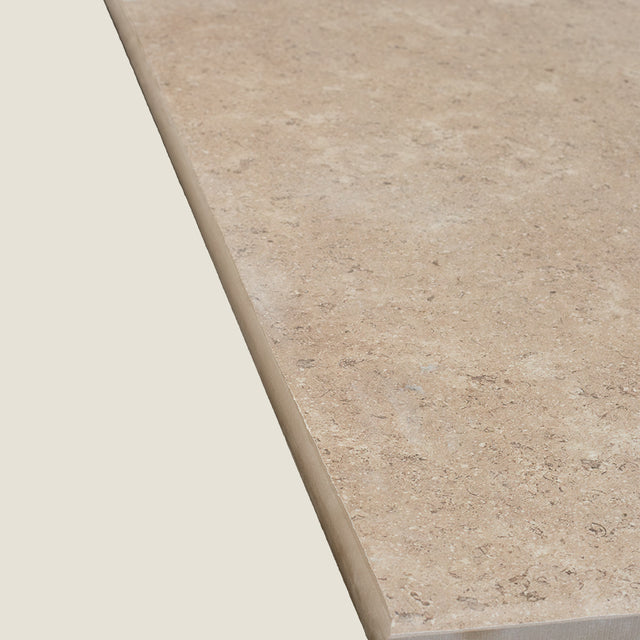 Dijon Beige Stone Effect Porcelain Bullnose Step