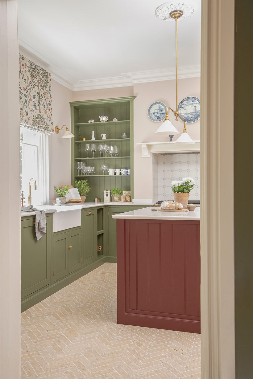 Dijon Tumbled Herringbone Tiles