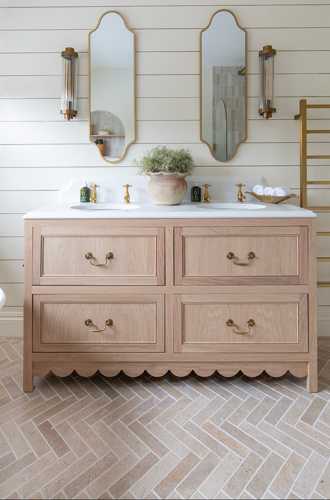 Dijon Tumbled Herringbone Tiles