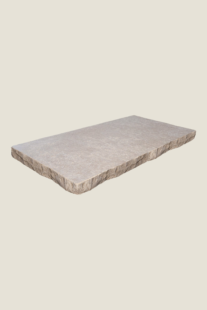 Dijon Tumbled Limestone Rustic Edge Step