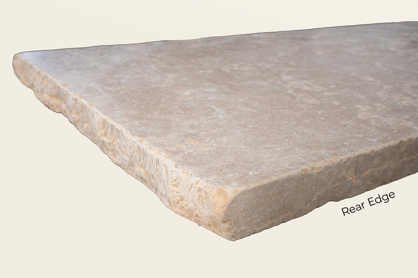 Dijon Tumbled Limestone Rustic Edge Step