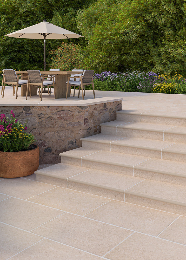 Dijon Beige Stone Effect Porcelain Paving