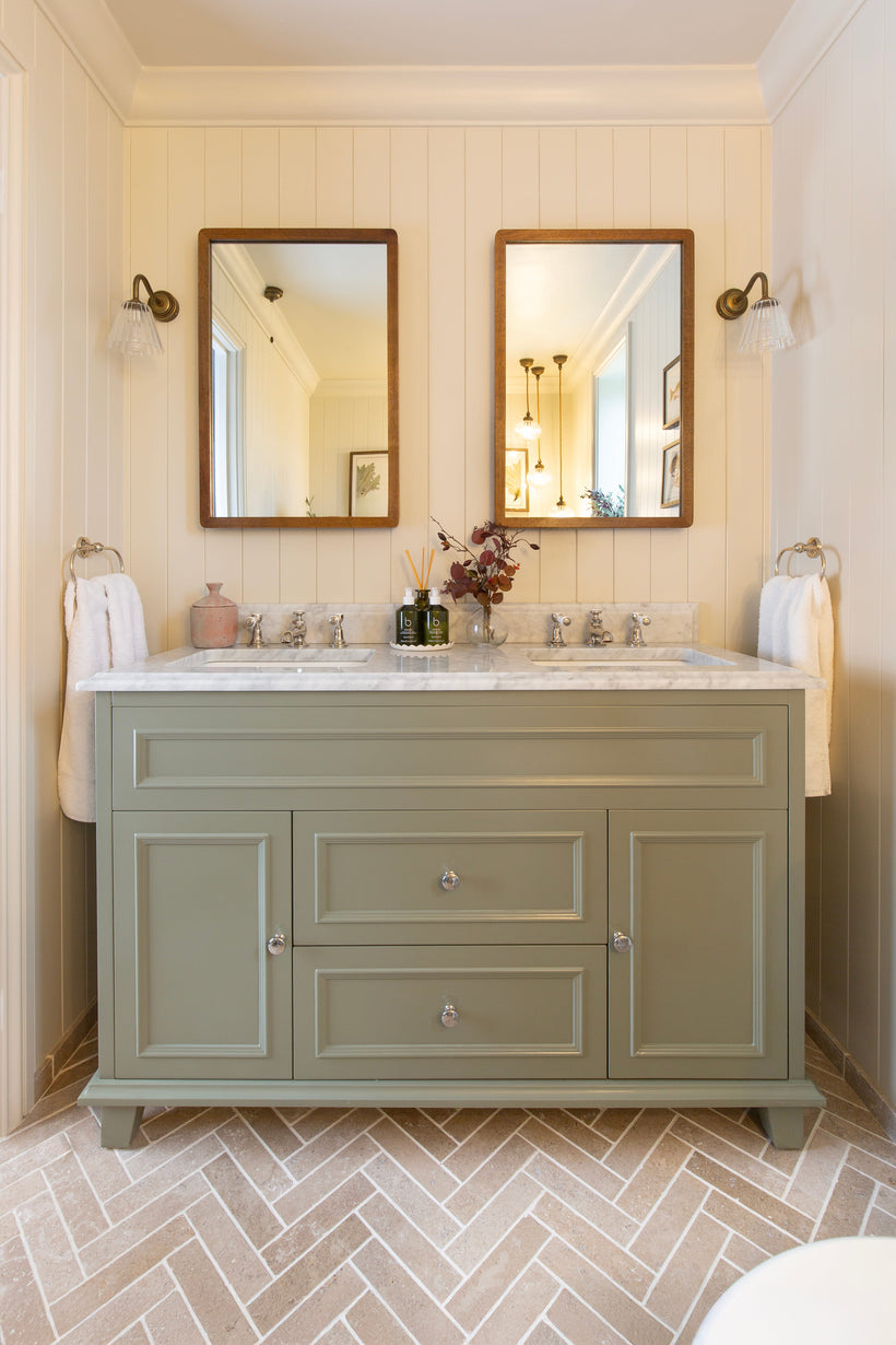 Dijon Tumbled Herringbone Tiles