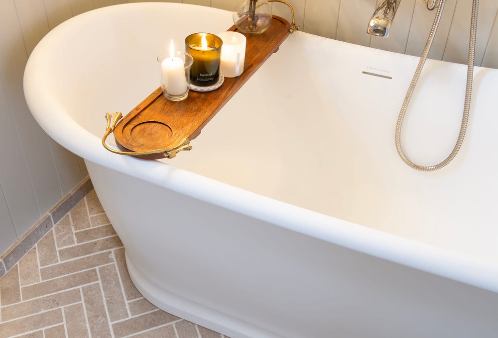 Dijon Tumbled Herringbone Tiles