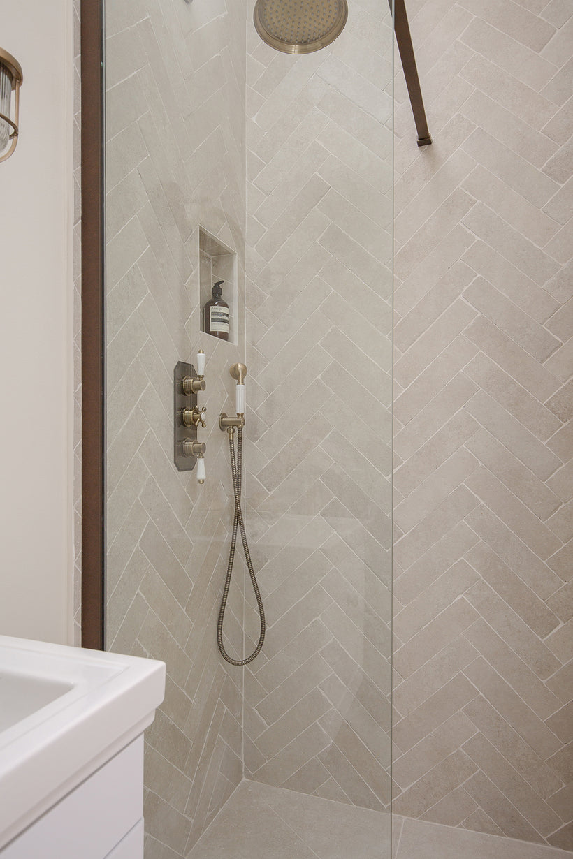 Dijon Rendition® by QS Stone Effect Porcelain Herringbone Tiles