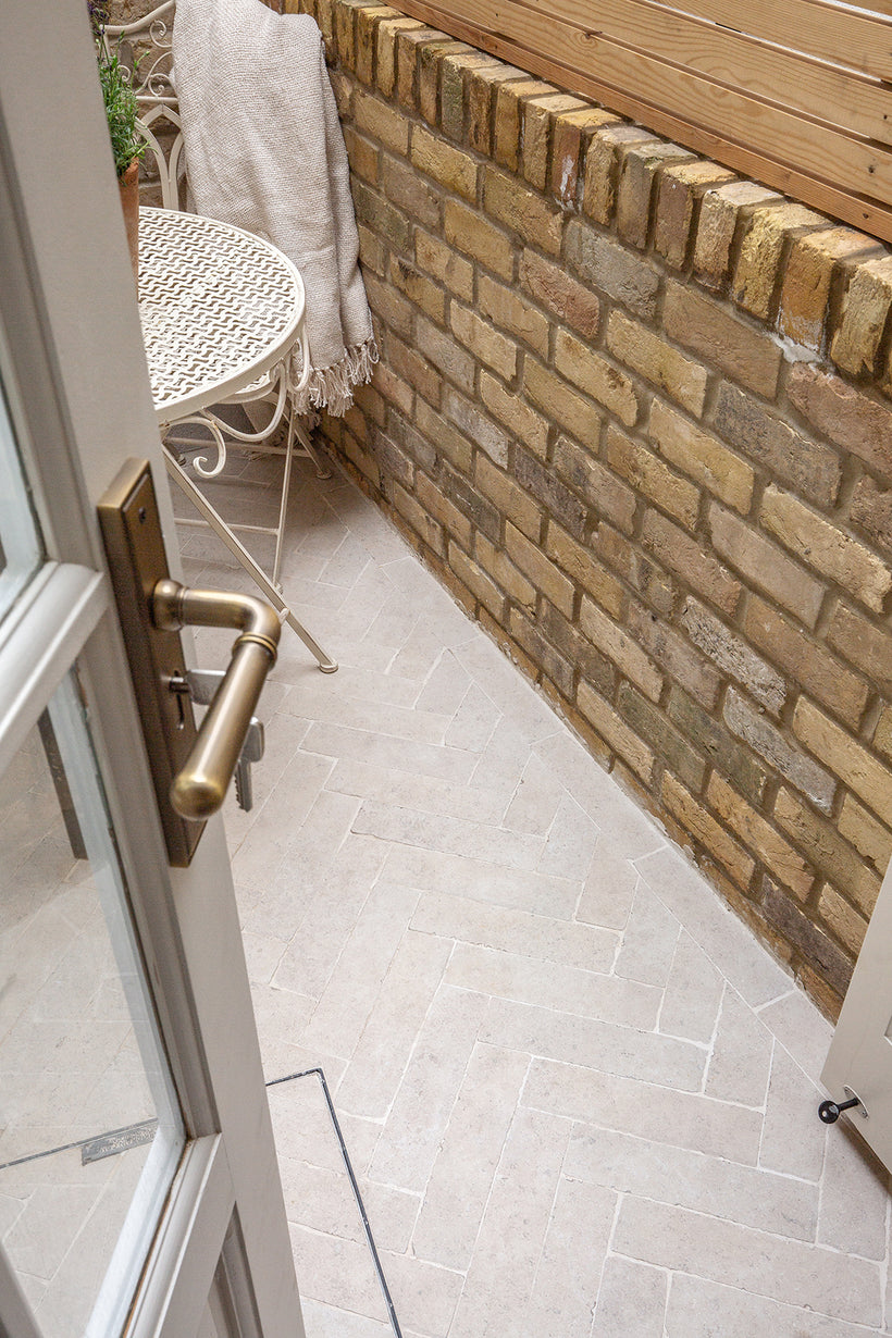 Dijon Rendition® by QS Rustic Edge Porcelain Herringbone Cobbles