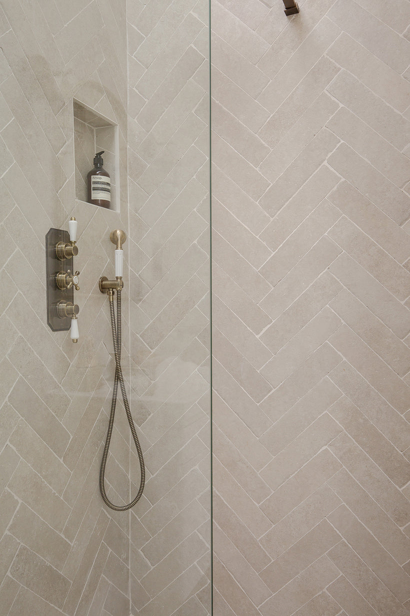 Dijon Rendition® by QS Stone Effect Porcelain Herringbone Tiles