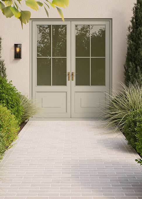 Dijon Rendition® by QS Stone Effect Porcelain Herringbone Cobbles