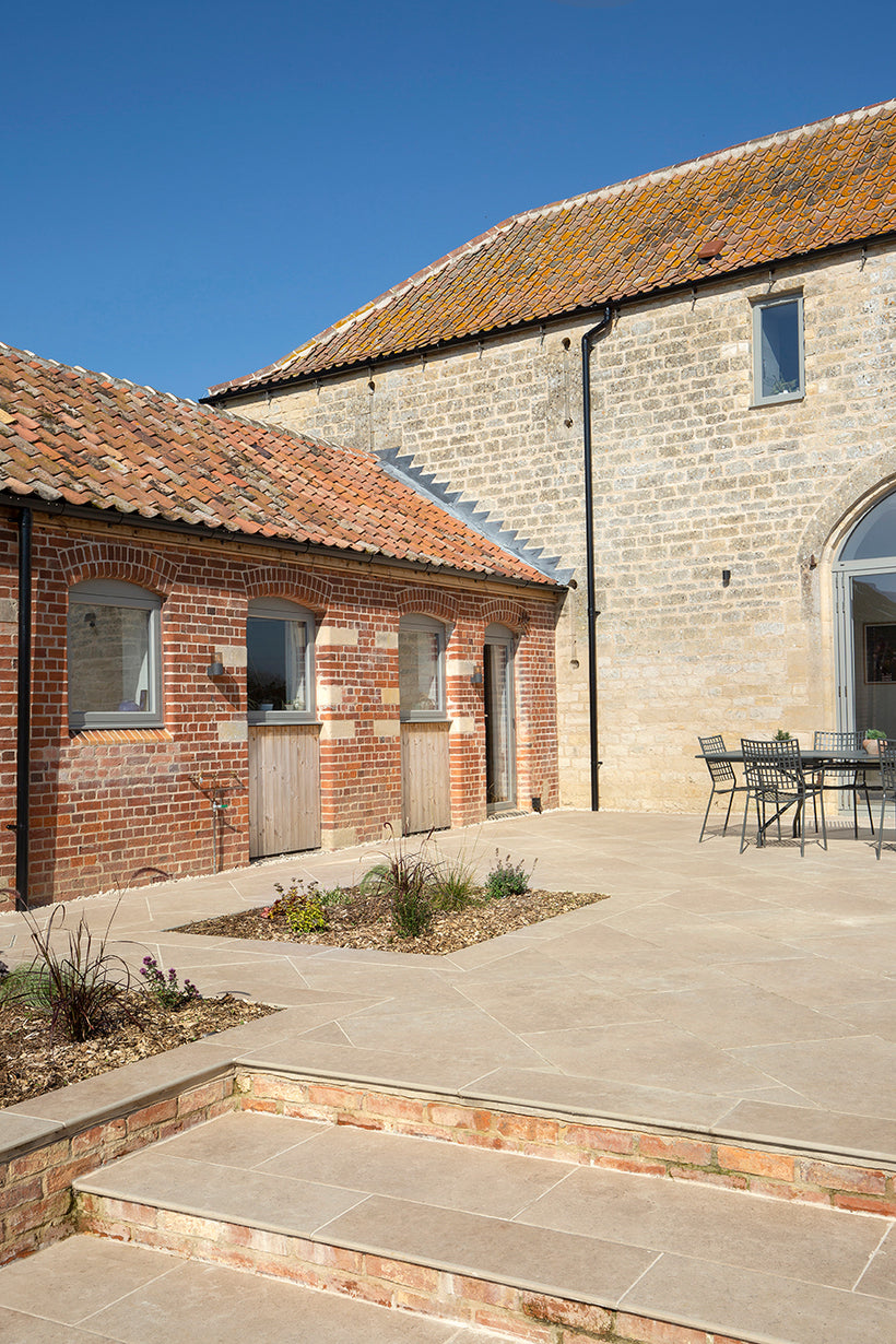 Dijon Beige Stone Effect Porcelain Paving