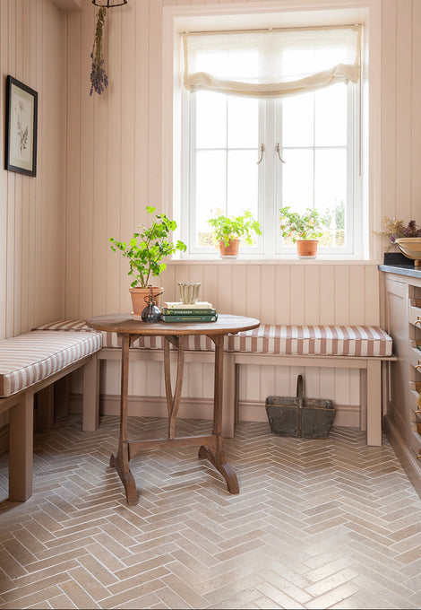 Dijon Tumbled Herringbone Tiles