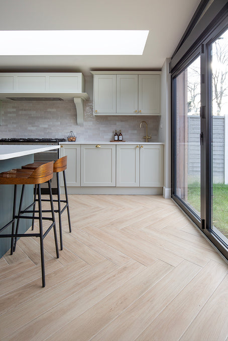 Herringbone Wood Effect Tiles | Quorn Stone