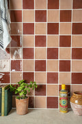 Farini Cinnamon Glazed Square Decorative Tiles