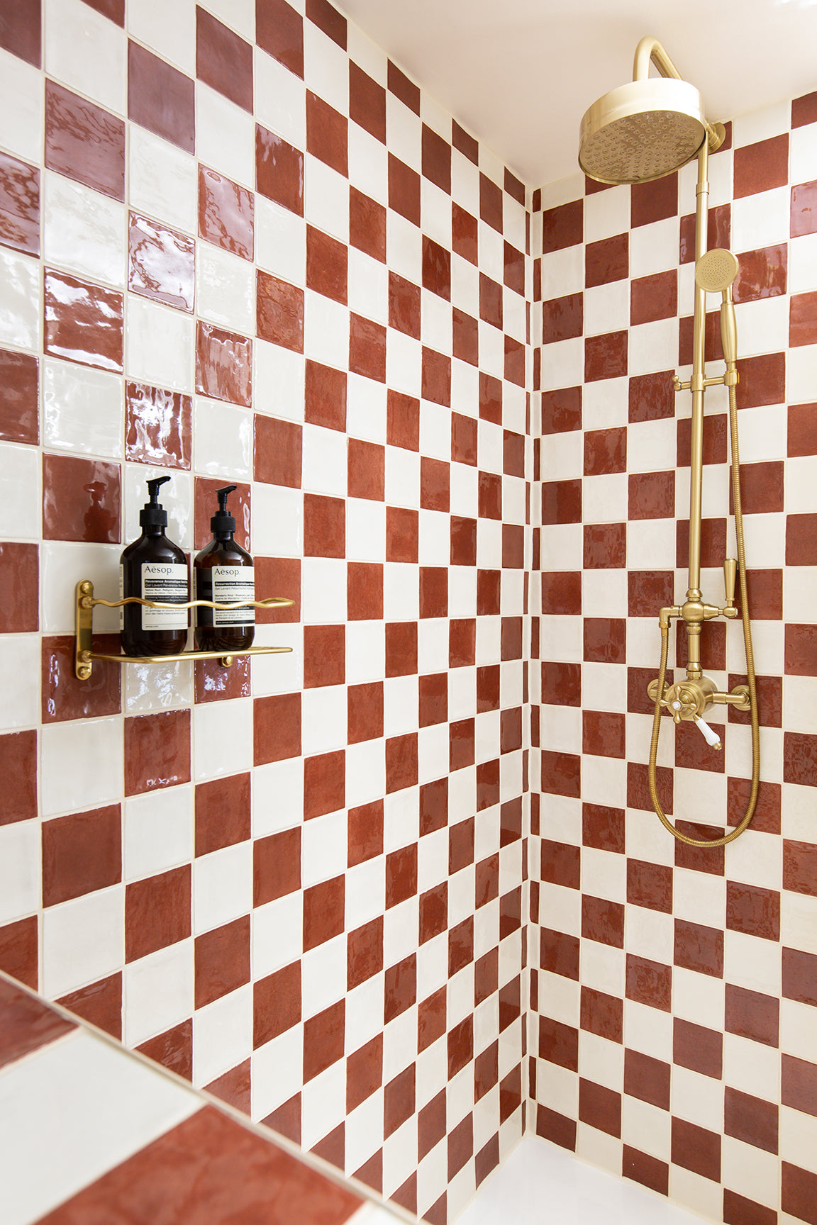 Farini Cinnamon Glazed Square Decorative Tiles