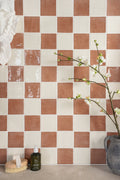 Farini Terracotta Glazed Square Decorative Tiles