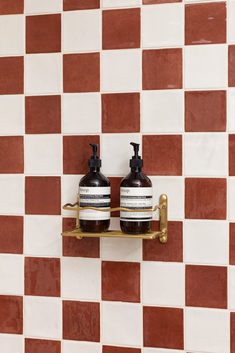 Farini Cinnamon Glazed Square Decorative Tiles