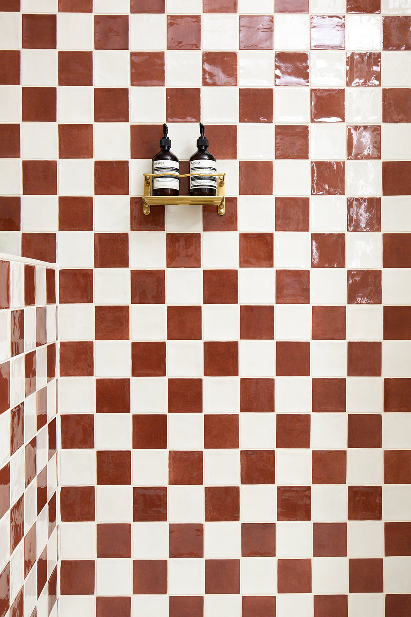 Farini Cinnamon Glazed Square Decorative Tiles