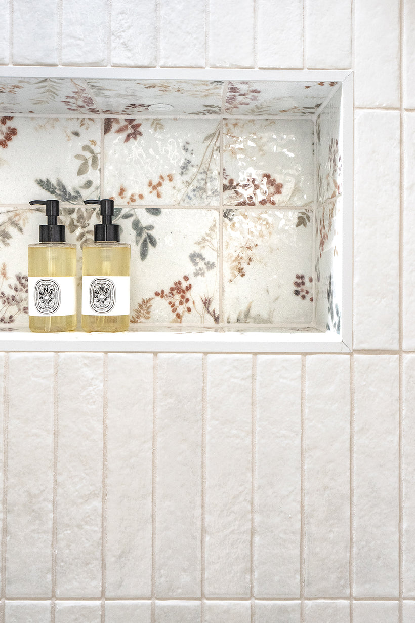 Flora Autumn Bloom Crackle Glaze Decorative Tiles
