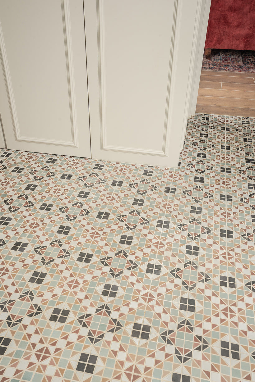 Grosvenor Burgundy Decorative Patterned Tiles