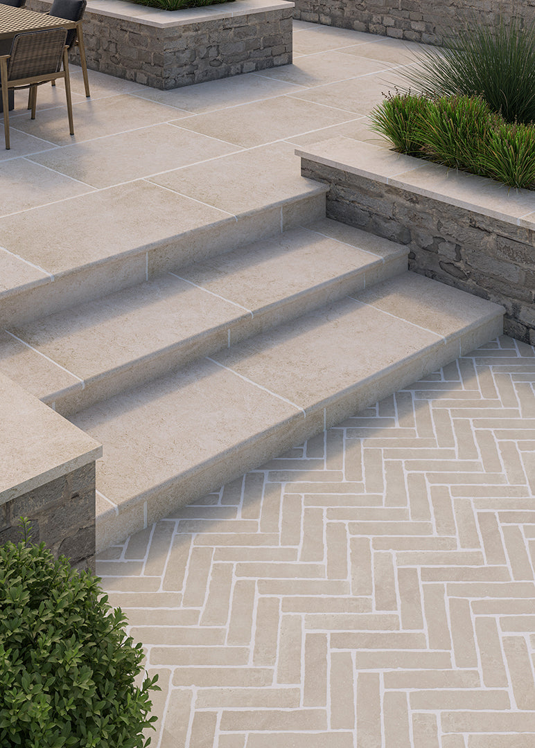 Hambleton Beige Stone Effect Porcelain Paving